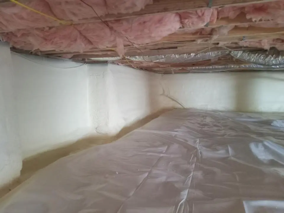 Crawl space encapsulation with closed-cell spray foam for Roof Maintenance in Eagle Point